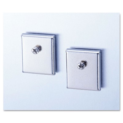 UNIVERSAL Cubicle Accessory Mounting Magnets Silver Set of 2 08172