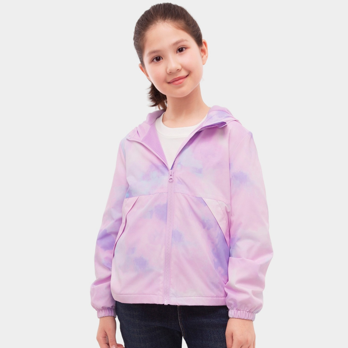 Куртка Rokka&Rolla Ombré Windbreaker Fleece Lined Jacket-Purple, size 8 для девочек, цвет: Фиолетовый — фото 1