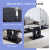 Maggift Patio End Tables, Texture Design Coffee Table for Living Room, Patio, Bedroom, Black, 43.3"*22.4"*18" - 3 of 4