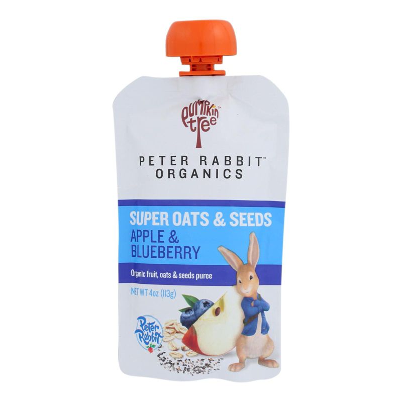 Peter Rabbit Organics Super Oats and Seeds Apple and Blueberry Puree - Case of 10/4 oz, 2 of 8
