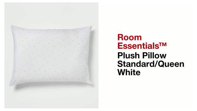 Plush Pillow Standard/Queen White - Room Essentials&#8482;, 2 of 6, play video