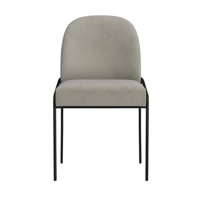 Modern Metal Dining Chair Velvet - HomePop
