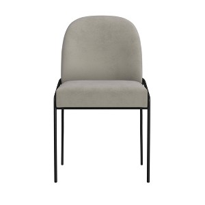 Modern Metal Dining Chair Velvet - HomePop - 1 of 4