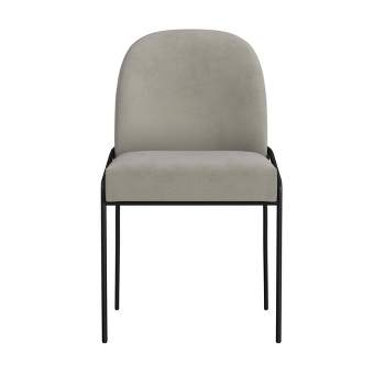 Modern Metal Dining Chair Velvet - HomePop