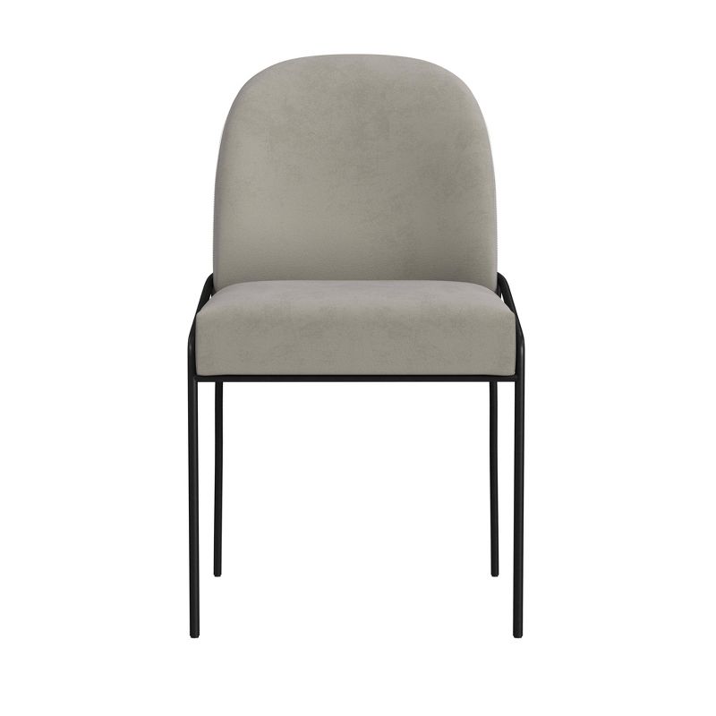 Modern Metal Dining Chair Velvet - HomePop, 1 of 14
