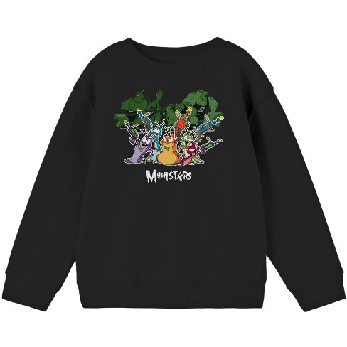 Space Jam Monstars Transformation Boy s Black Long Sleeve Sweatshirt Target