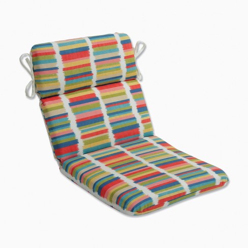 Outdoor/indoor Squared Corners Chair Cushion Solar Stripe - Pillow Perfect  : Target