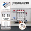 VEVOR 4-Branch Radiant Heat Manifold, 1/2" PEX Tubing Manifold, Stainless Steel PEX Manifold for Hydronic Radiant Floor Heating, Silver - 4 of 4