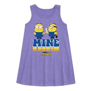 Girls' - Despicable Me Minions - Mine Mine Mine Graphic Sleeveless Aline Dress - 1 of 3