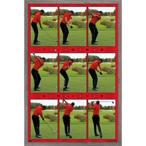 Trends International Tiger Woods - Drive Framed Wall Poster Prints - 1 of 4