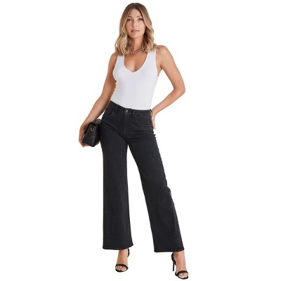 VENUS Womens Farrah Wide Leg Jeans