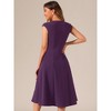 INSPIRE CHIC Women's Sleeveless Elegant Cinched Waist Work Office A Line Dress - 3 of 4