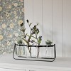 4 Vase Bud Vase Holder Black Cast Iron & Glass by Foreside Home & Garden - 2 of 4