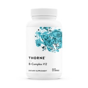 THORNE B-Complex #12 - Vitamin B Complex with Active B12 and Folate - 60 Capsules - 1 of 4