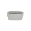 HomeRoots 9" Gray Speckle Glaze Cement Indoor Outdoor Oval Pot Planter - 4 of 4