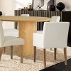 7-Piece Oval Dining Table Set, 79” Wood Pedestal Table with 4 Upholstered Armless Chairs & 2 Armchairs, Modern Dining Room Furniture-Maison Boucle - 2 of 4
