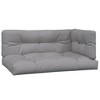 vidaXL - 4 Piece Outdoor Patio Lounge Set - Acacia Wood Modular Sofa with Gray Cushions for Garden/Deck - Table, 2 Corner Sofas, 1 Middle Sofa - 4 of 4