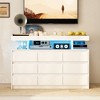 Famapy Horizontal Dresser with Ambient Lighting 9 Drawer Chest of Drawers Modern Style White - 4 of 4