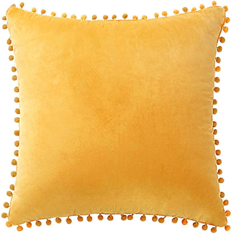 PiccoCasa Velvet Pillow Covers Square Solid Soft Cushion Covers 1Pc, 1 of 6