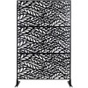 PAGED Leaf-Shaped Fence Privacy Screen for Deck Balcony Patio, Outdoor Privacy Screen Freestanding for Outside Lawn Garden, Patio Privacy Screen - 3 of 4