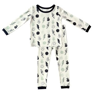tiny knot co. Toddler Gender Neutral Buttery Soft Durable, Tagless Printed TENCEL Modal Pajama Set - 1 of 4