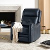 Flavio Genuine Leather Swivel Rocker Recliner with nailhead trims for living room | ARTFUL LIVING DESIGN - 2 of 4