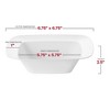 Smarty Had A Party 12 oz. Solid White Rounded Square Plastic Soup Bowls - 120 pcs - 3 of 4