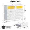Modern 6-Drawer Dresser  – Sturdy Wood & Metal Dresser for Bedroom, Large Storage Cabinet With Smooth Gliding Drawers - 2 of 4