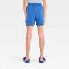 Girls' Disney Stitch Graphic Terry Shorts - Blue - 3 of 4