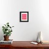 Deny Designs Maritza Lisa Abstract Pink Flowers with Yellow Framed Wall Art Print - 2 of 4