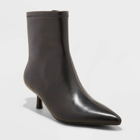 Black booties heel target best sale