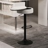 KTMBDW Modern Bar Stools Set of 2, Adjustable Linen Upholstered Swivel Bar Stools, Bar Chairs with Hidden Storage for Kitchen Island - 3 of 4
