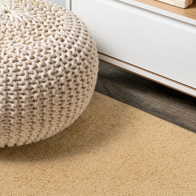 Mustard Synthetic Low-Pile Reversible Indoor Area Rug