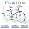 Aukfa 700C Single Speed Road Bike - Retro Steel Frame City Bike - Comfort Hybrid Bike with Alloy Rims and Caliper Brakes, Unisex - 2 of 4
