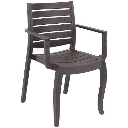 Sunnydaze Polypropylene Stackable, Stackable Plastic Patio Chairs