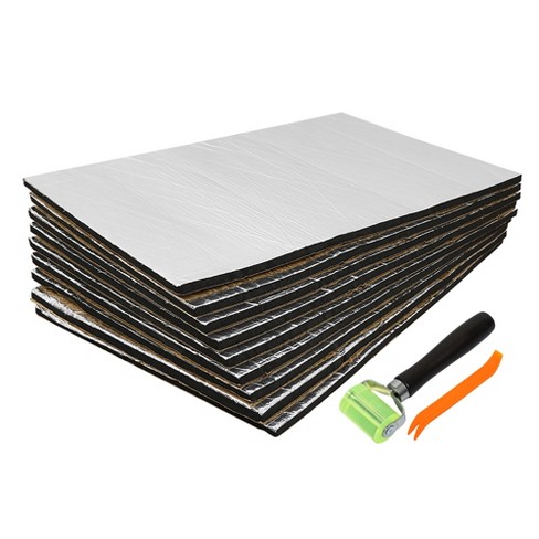 Unique Bargains Door Hood Engine Heat Insulation Car Sound Insulation Mat  20x12x0.39 Silver Tone 9 Pcs : Target