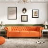 ORRD Chesterfield Sofa Faux Leather, Modern PU Tufted Couch 3 Seater with Rolled Arms and Nailhead for Living Room,Bedroom - 3 of 4