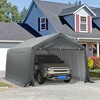 Outsunny 12'x20' Carport Extra Large Upgraded Heavy Duty Car Canopy Truck SUV Boat Shelter w/ Sidewalls UV-Treated Cover for Garden, Party, Gray - 3 of 4