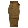 Galaxy Rugged Trail  Men's Cotton Stretch Ripstop Cargo Shorts With Belt - 3 of 4