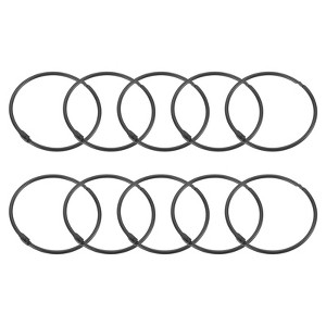 Unique Bargains Carbon Steel Loose Leaf Binder Snap Shower Curtain Rings 20 Pcs - 1 of 4