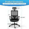 NicBex Adjustable Ergonomic Mesh High-Back Computer Office Chairs with Lumbar Support and Wheels for Work Study,Black - image 3 of 4