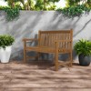 Maggift Patio Accent Chairs, Wooden Park Loveseat, All-Weather Design, Suitable for Lawn, Garden and Porch, Brown, 47.22" * 21.62" * 36.21" - 2 of 4