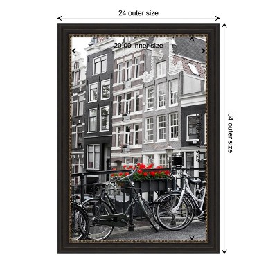 Classic Bronze Narrow Wood Wall Picture Frame