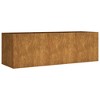 vidaXL Garden Raised Bed in Corten Steel, Rust-Resistant, Outdoor Planter for Flowers, Herbs, and Vegetables - 39.4"x39.4"x13.2 - Easy Assembly - 2 of 4