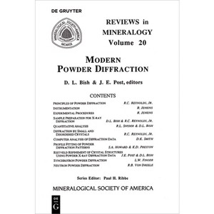 Modern Powder Diffraction - (Reviews in Mineralogy & Geochemistry) by  David L Bish & Jeffrey E Post (Paperback) - 1 of 1