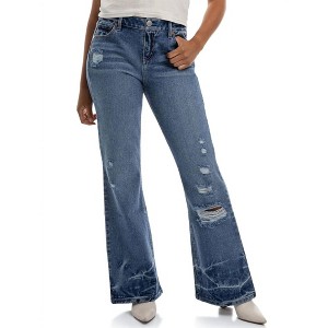 Women's Leilani Destructed Mini Boot 32" Jeans - 1822 Denim - 1 of 4