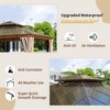 DOMETOUR 12'x12' Hardtop Aluminum Gazebo with Polycarbonate Roof, Curtain & Net for Patio, Garden, Backyard (Wood-Looking) - 4 of 4