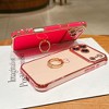 HTUTWOO for iPhone 17 Case, Electroplated Shockproof Lightweight Phone Protective Cover with Ring Stand for Girls Women - 3 of 4