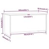 vidaXL Coffee Table Smoked Oak 40.2"x21.9"x20.7" Engineered Wood - 3 of 4