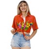 LA LEELA Button Down Shirt Casual Summer Beach Party Blouse Shirt Hawaii Blouses Short Sleeve Vacation Dress Tops Tee Hawaiian Shirts - 2 of 4